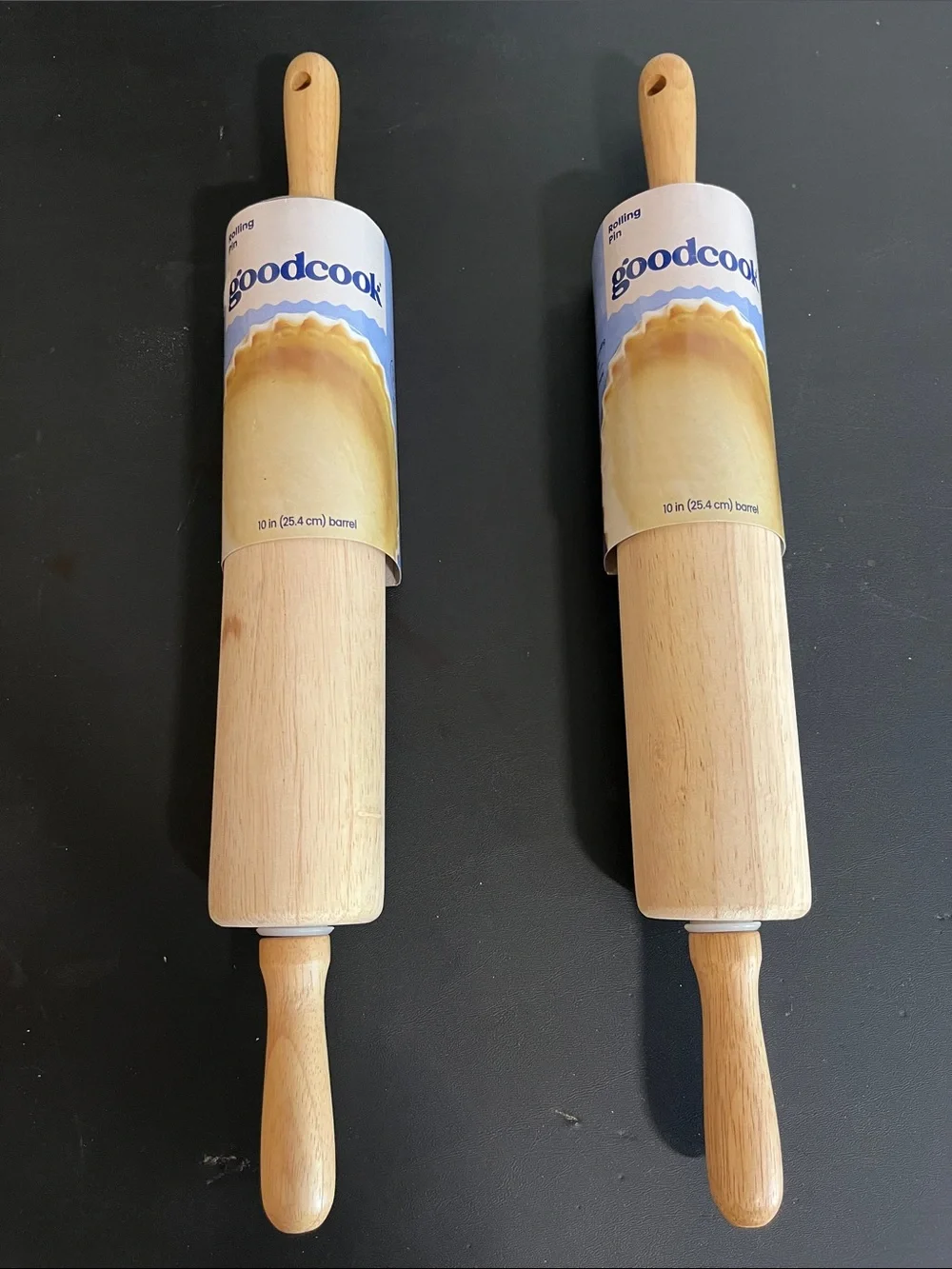 Goodcook Wooden Rolling Pin- Natural Wood 10”